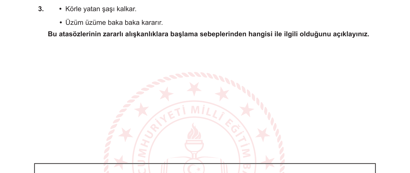 Din Kültürü ve Ahlak Bilgisi sorusu 3 — 