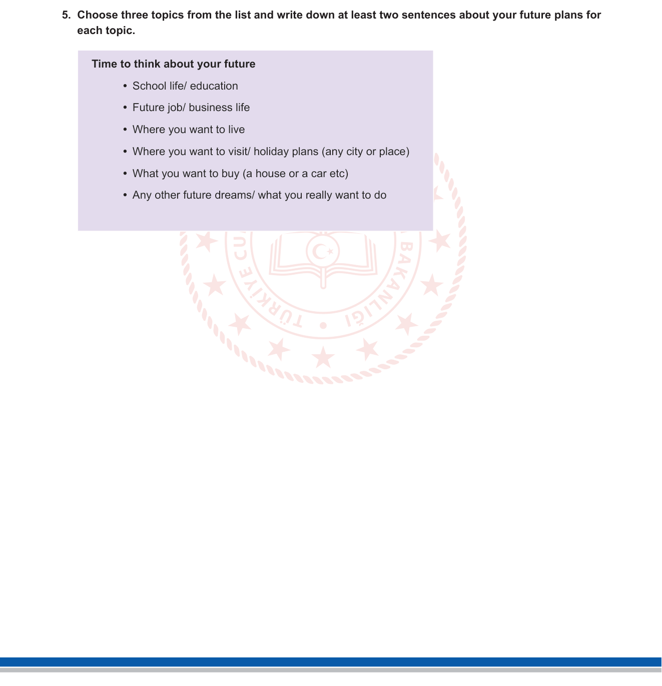 İngilizce sorusu 6 — Writing / Future Plans / Future Tense (will, be going to, plan to, hope to)