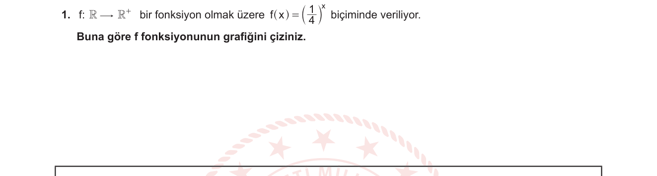 Matematik sorusu 13 — Üstel fonksiyon grafiği, azalan üstel (12. sınıf)