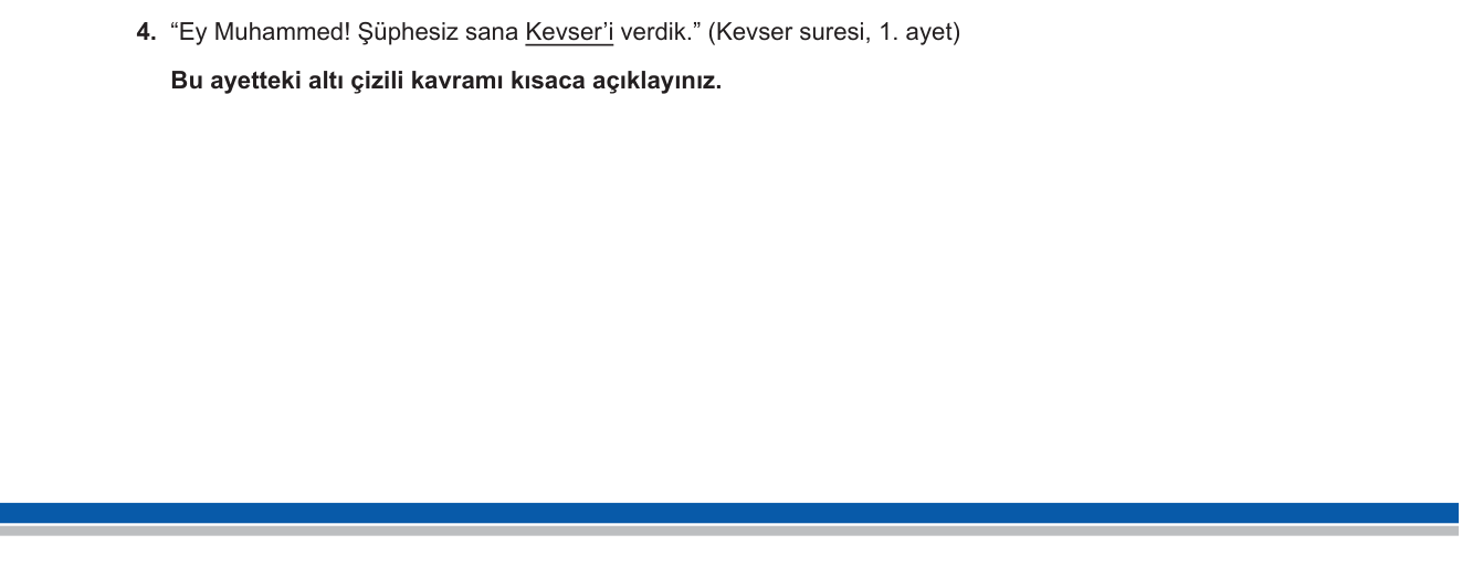 Din Kültürü ve Ahlak Bilgisi sorusu 10 — 
