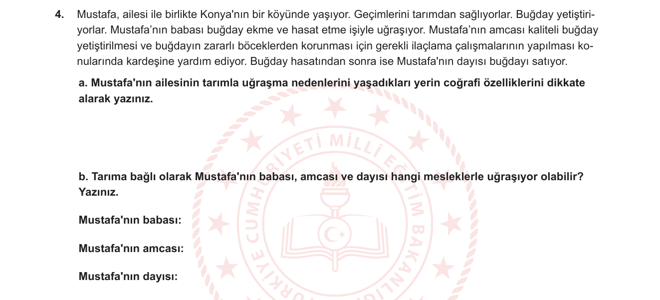 Sosyal Bilgiler sorusu 4 — 